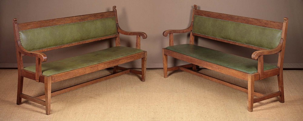 Pair of Oak Benches c.1910.