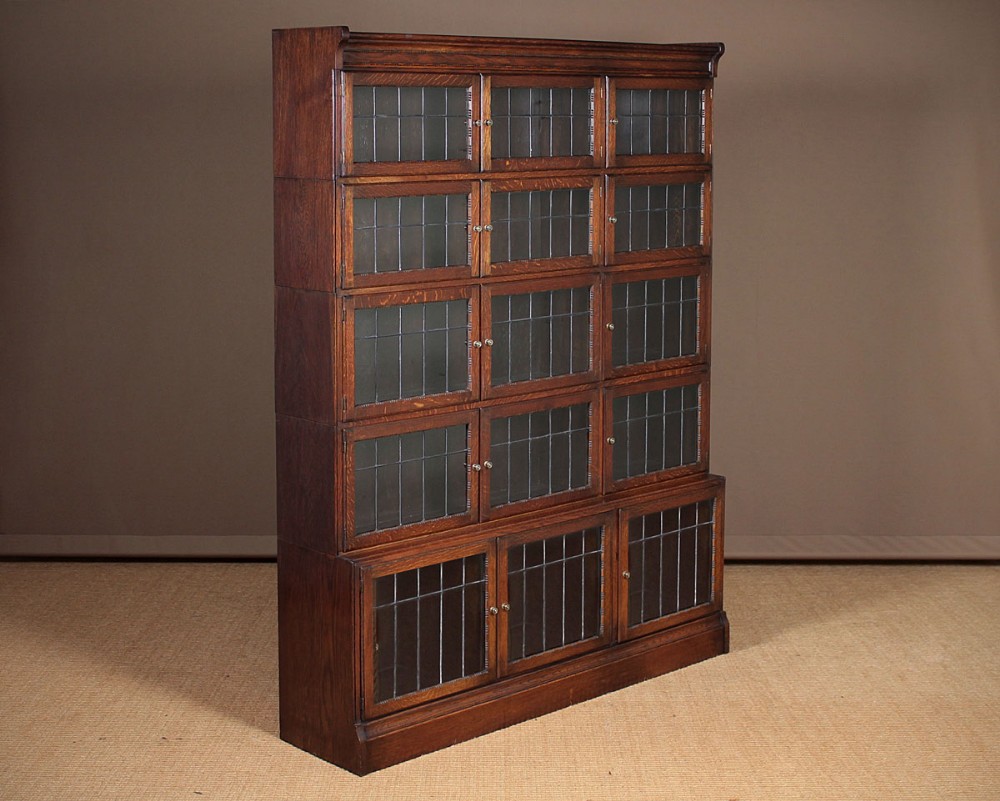 Large Oak Stacking Office Bookcase c.1920.