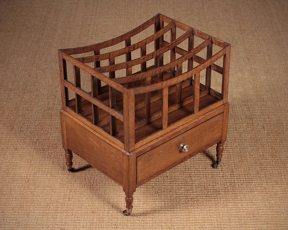 Oak Canterbury Magazine Tidy c.1890.