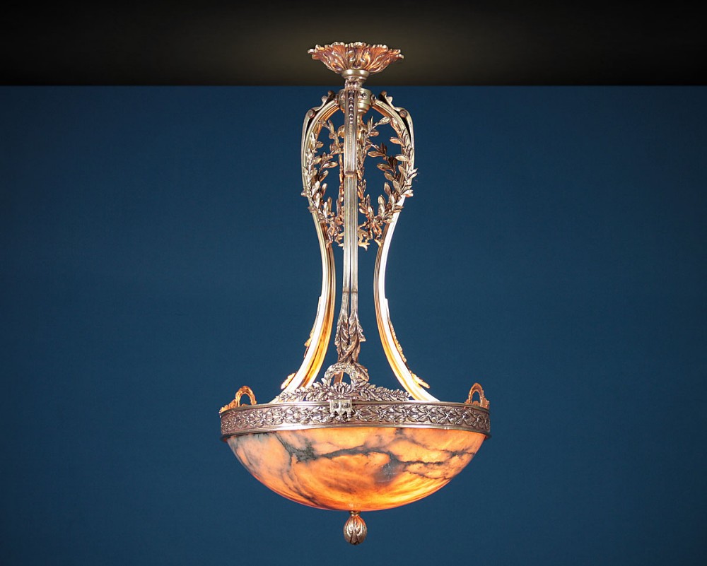Alabaster Hanging Light c.1910.