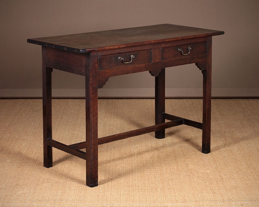 George III Oak Side Table Or Lowboy c.1800