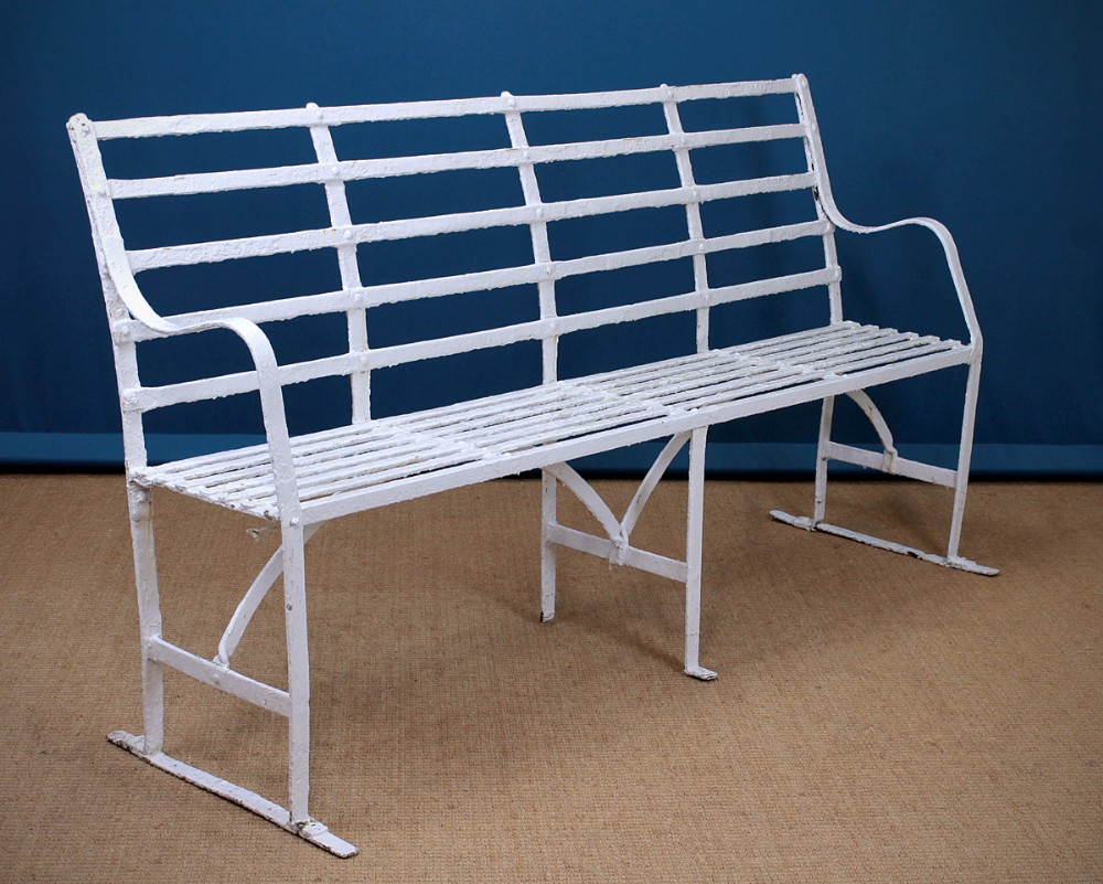 Regency Wrought Iron Garden Bench c.1820.