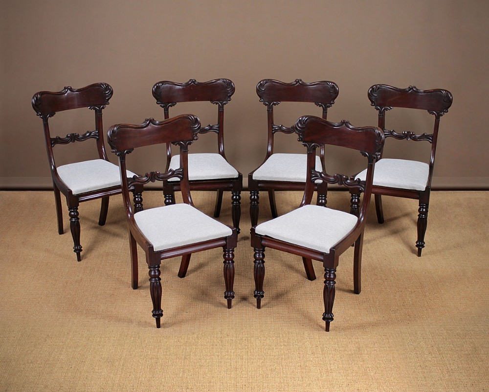 Set Six William IV Mahogany Dining Chairs c.1830