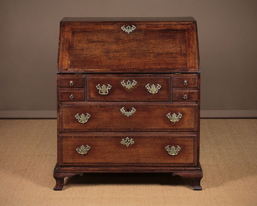 Georgian Oak Writing Bureau c.1800