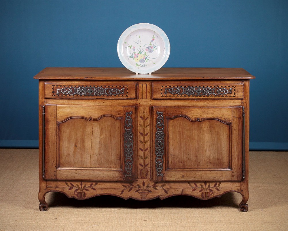 French Dresser Base with Painted Detail c.1800.