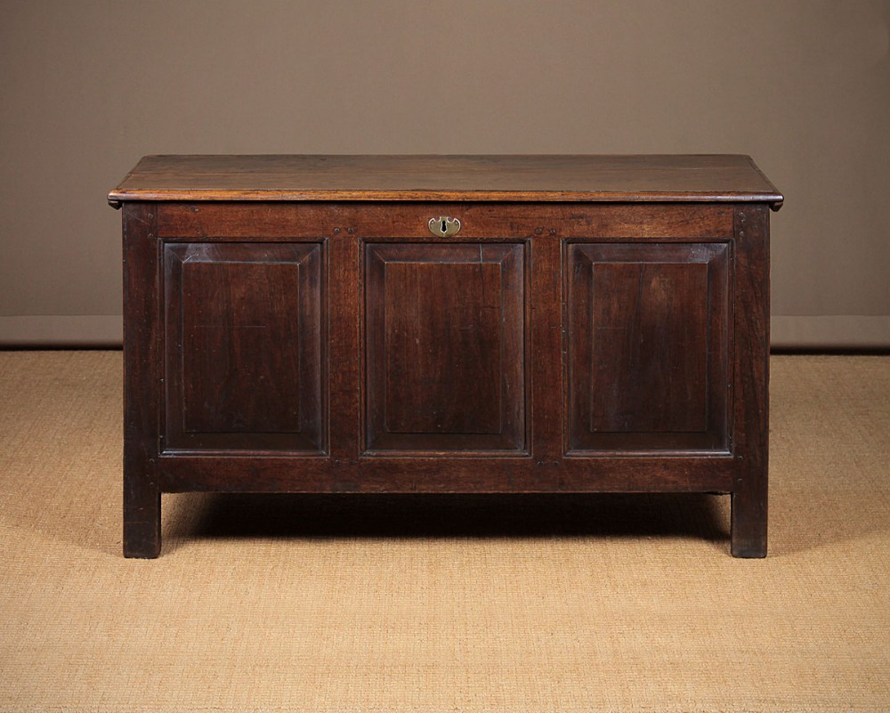 18th.c. Oak Coffer or Dower Chest c.1790.