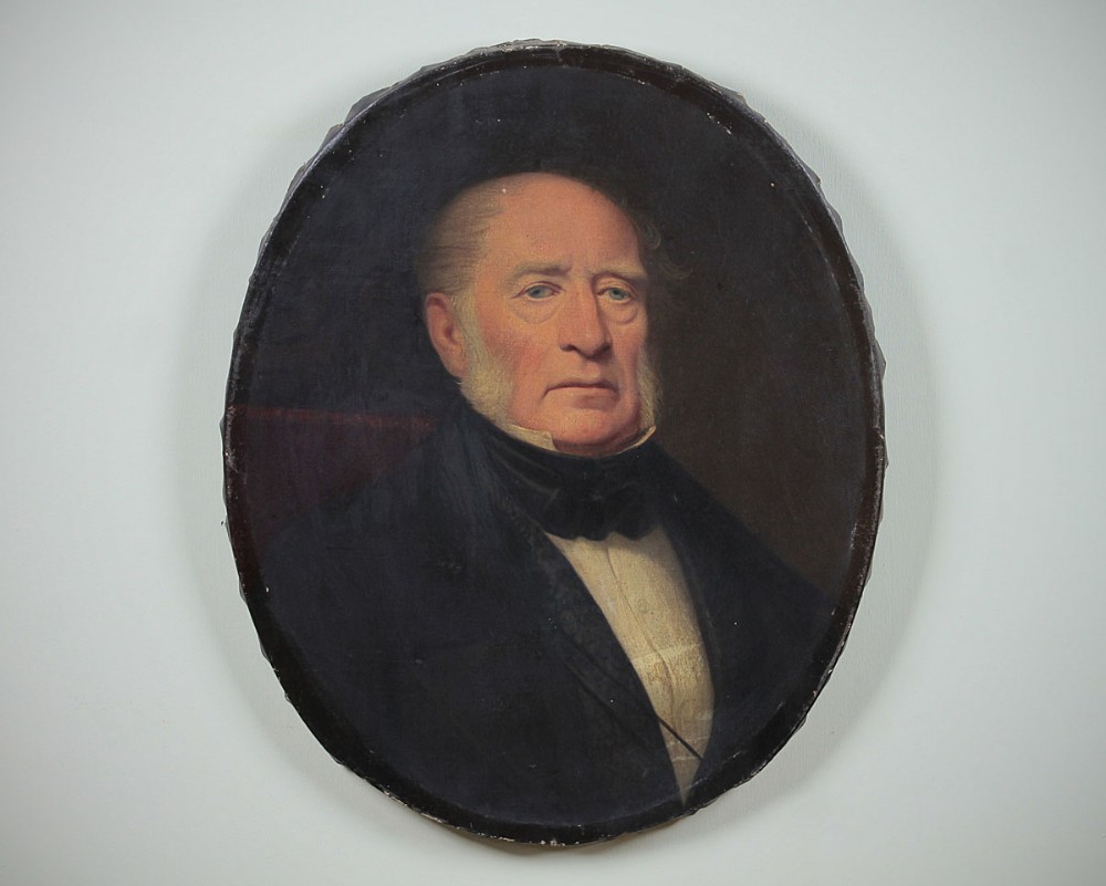 Mid 19th.c. Oval Portrait Oil On Canvas c.1860
