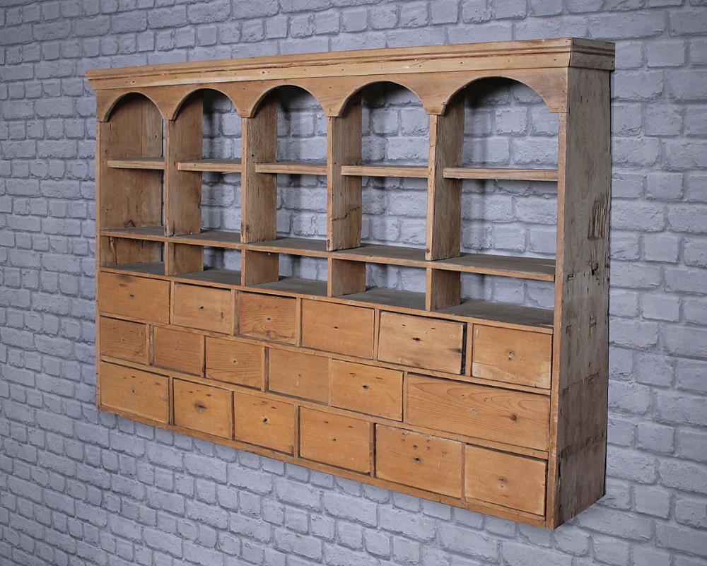 Pine Display Rack with Spice Drawers c.1860.