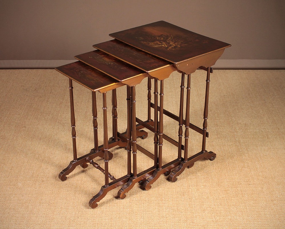 Painted Quartetto Nest of Tables c.1920. 