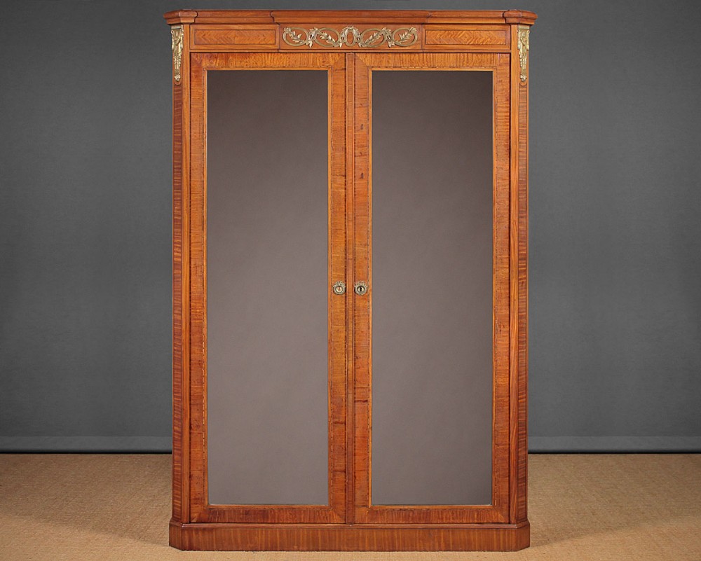 French Satinwood Wardrobe c.1905