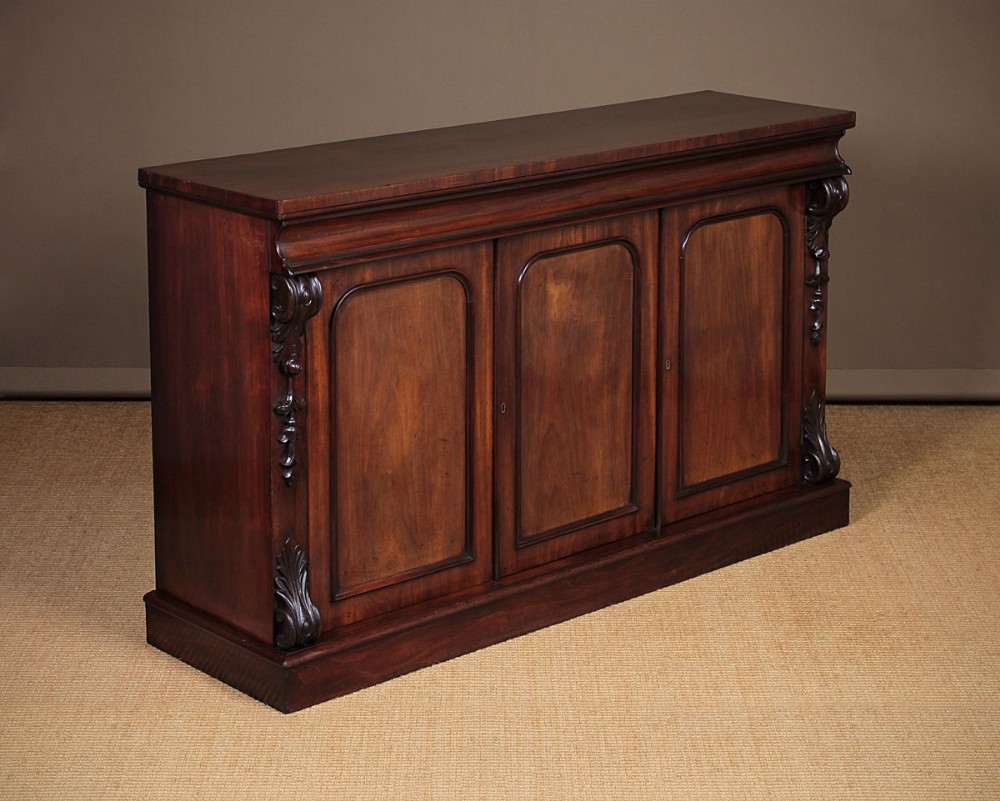 Three Door Mahogany Sideboard c.1860.