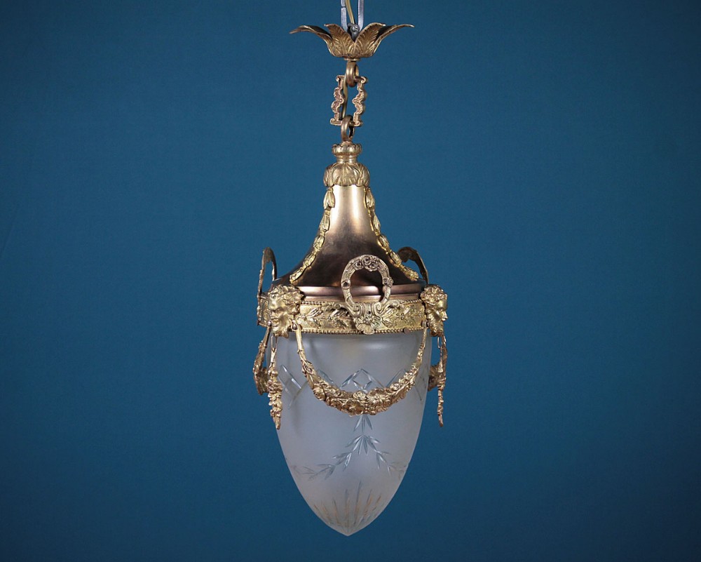 Gilded Brass Porch Lantern 1890.