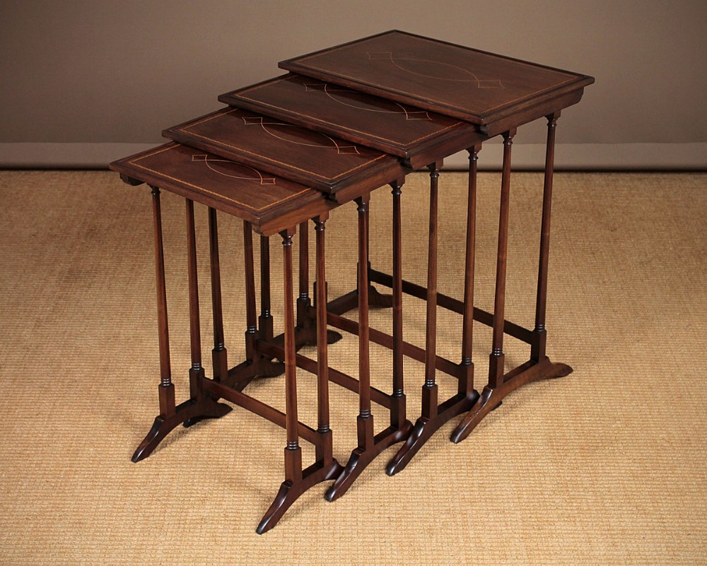 Tall Mahogany Nest Of Four Tables c.1910.