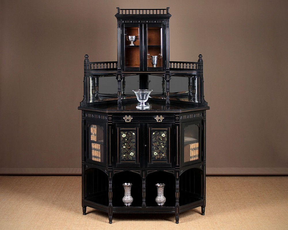 Aesthetic Movement Corner Display Cabinet c.1890