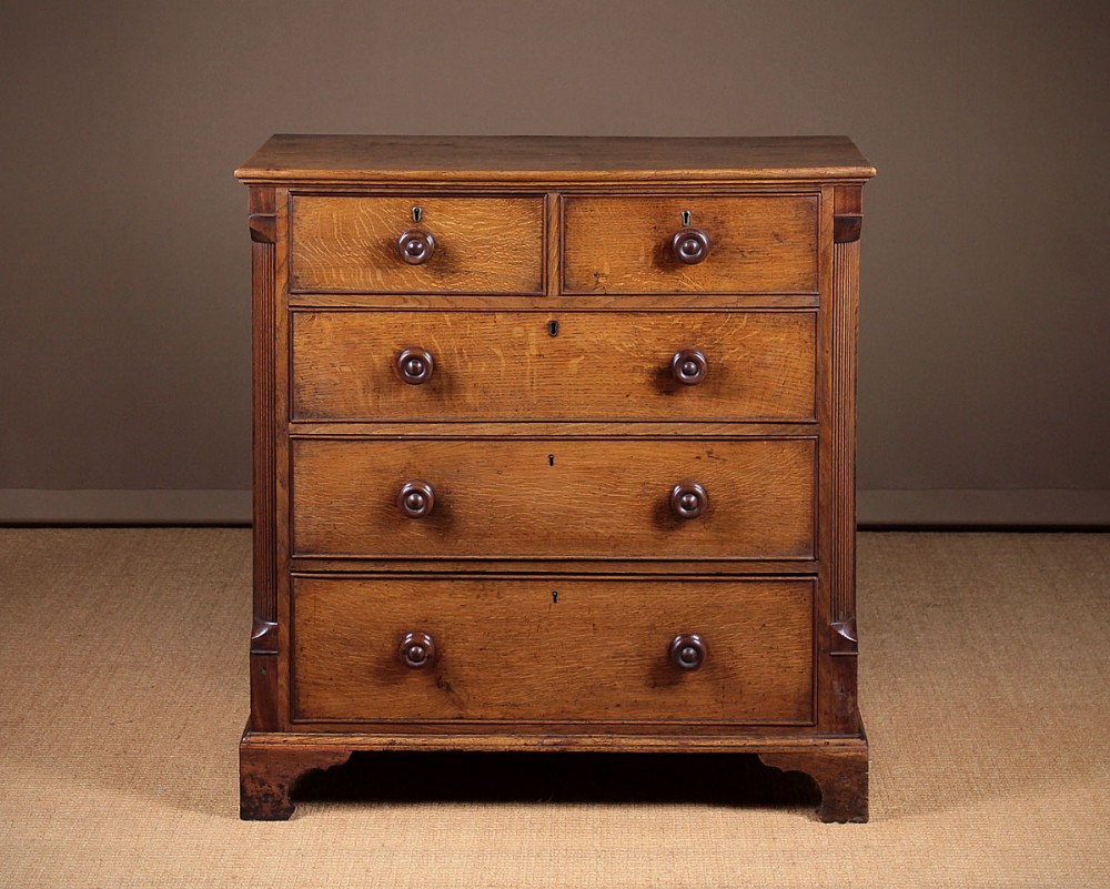 George III Oak Chest Of Drawers c.1810.