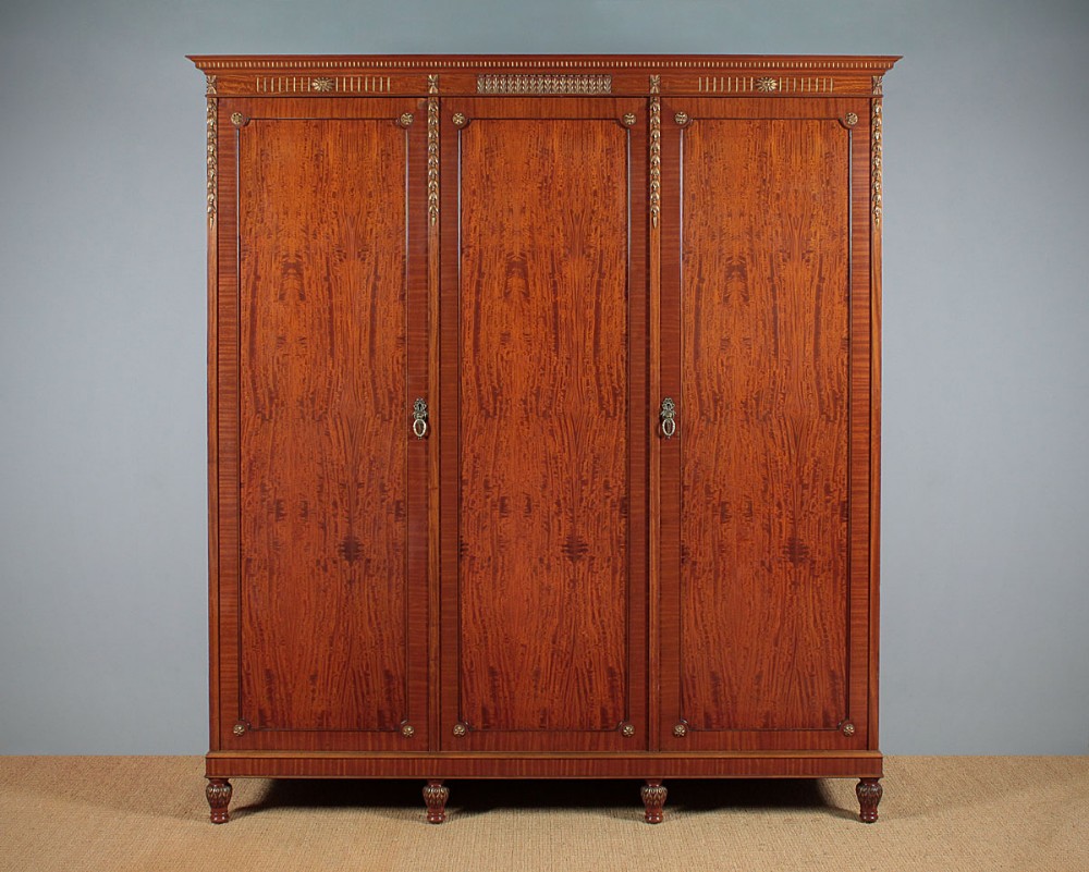 Adams Style Satinwood Wardrobe by Hille c.1920.