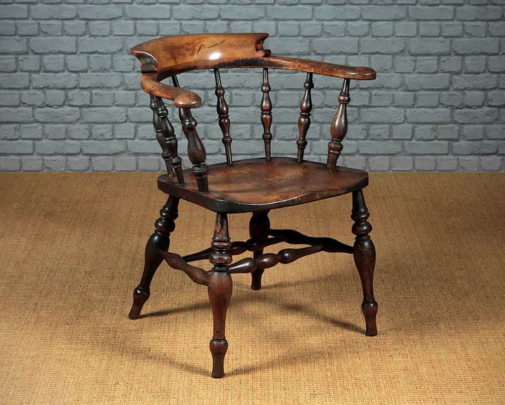 Ash & Elm Smoker’s Bow Armchair c.1880.