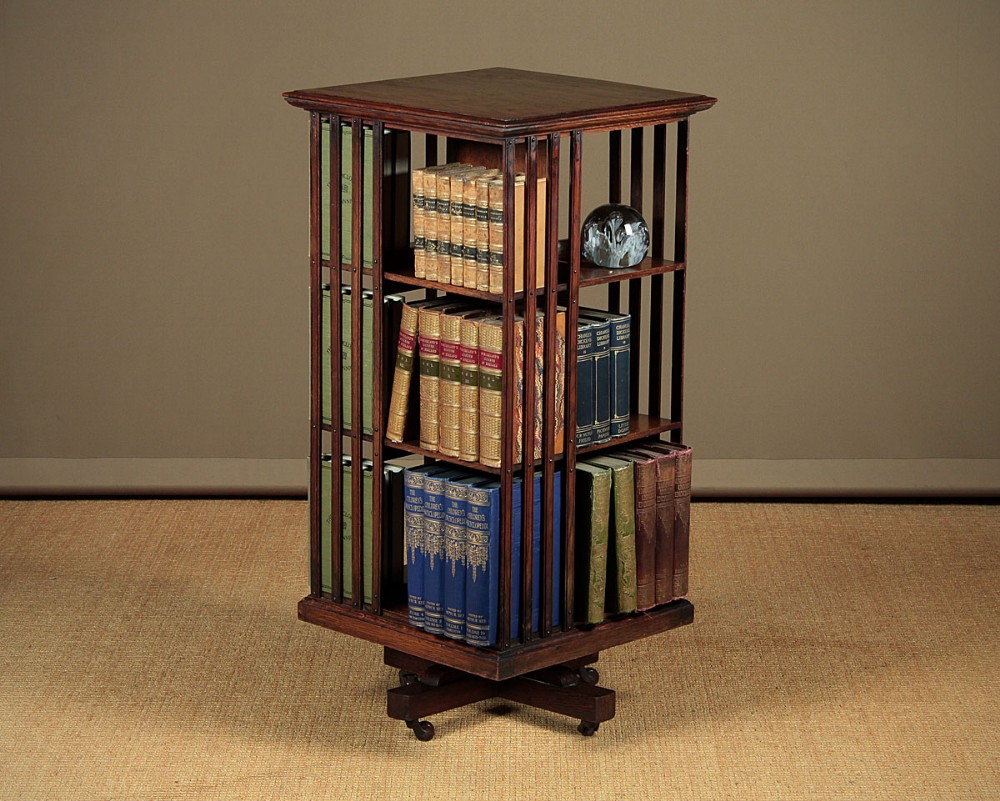 Edwardian Revolving Bookcase c.1910.