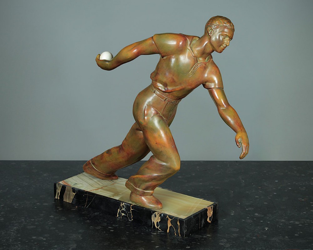 Art Deco Figure of a Boules Player c.1930.