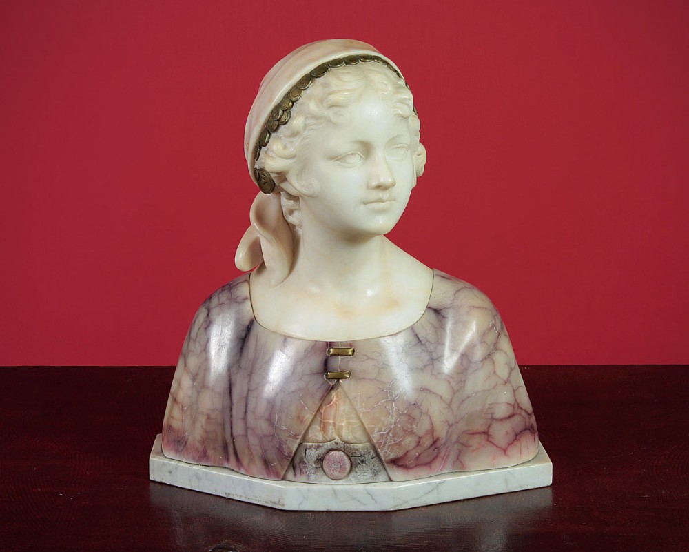 Alabaster Bust of a Girl c.1910.