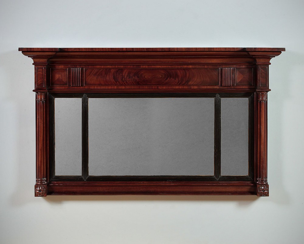 Regency Style Overmantle Mirror c.1880.