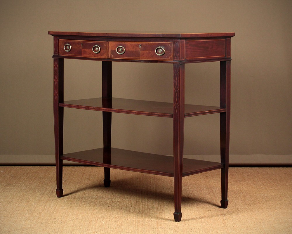 Edwardian Mahogany Three Tier Buffet Side Table c.1910.