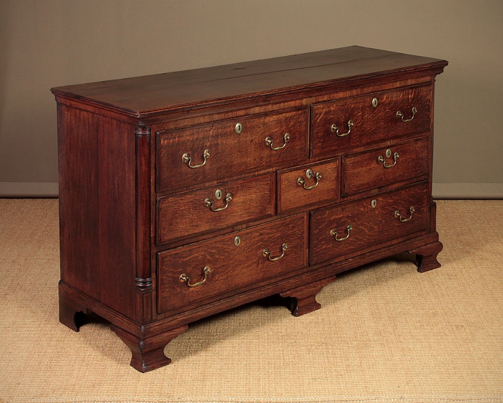 19th.c. Lancashire Seven Drawer Dresser Base c.1830.