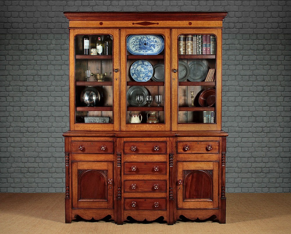 Mid 19th.c. Welsh Oak & Mahogany Kitchen Dresser Bookcase c.1850.
