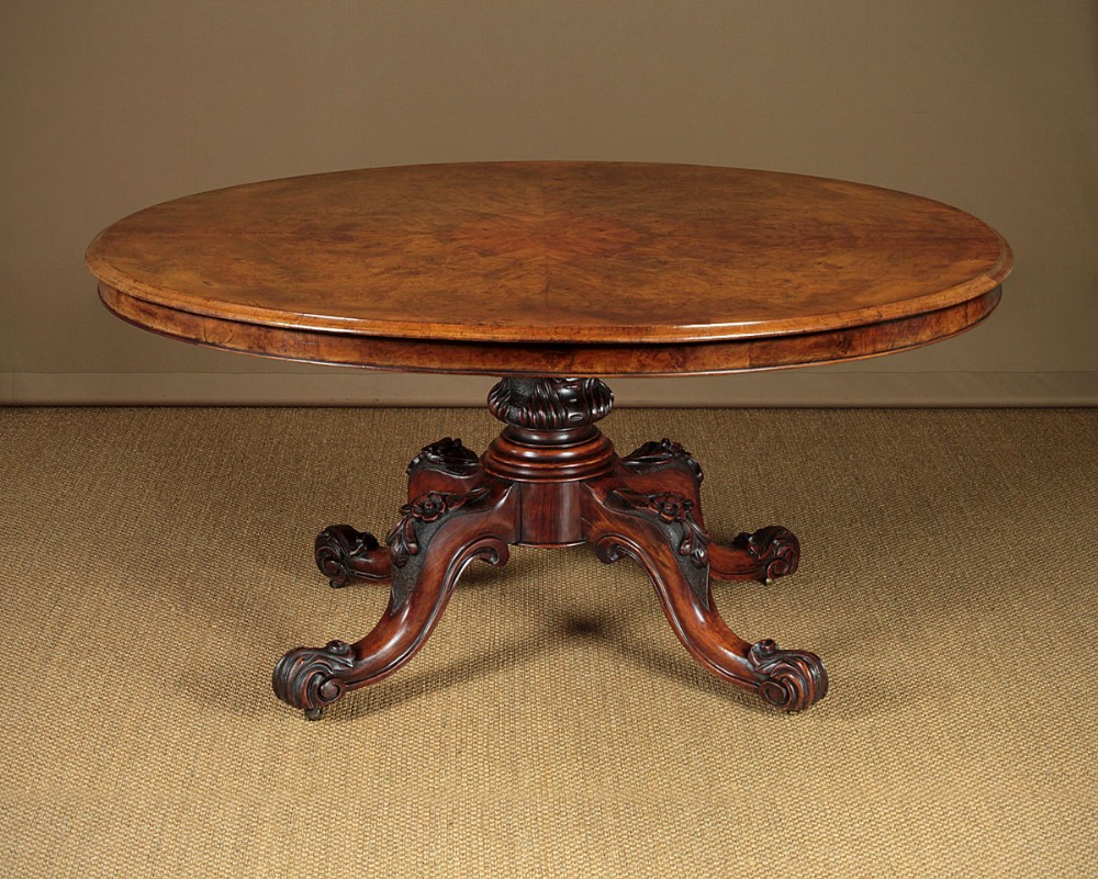 Mid 19th.c. Walnut Centre Or Dining Table c.1860.