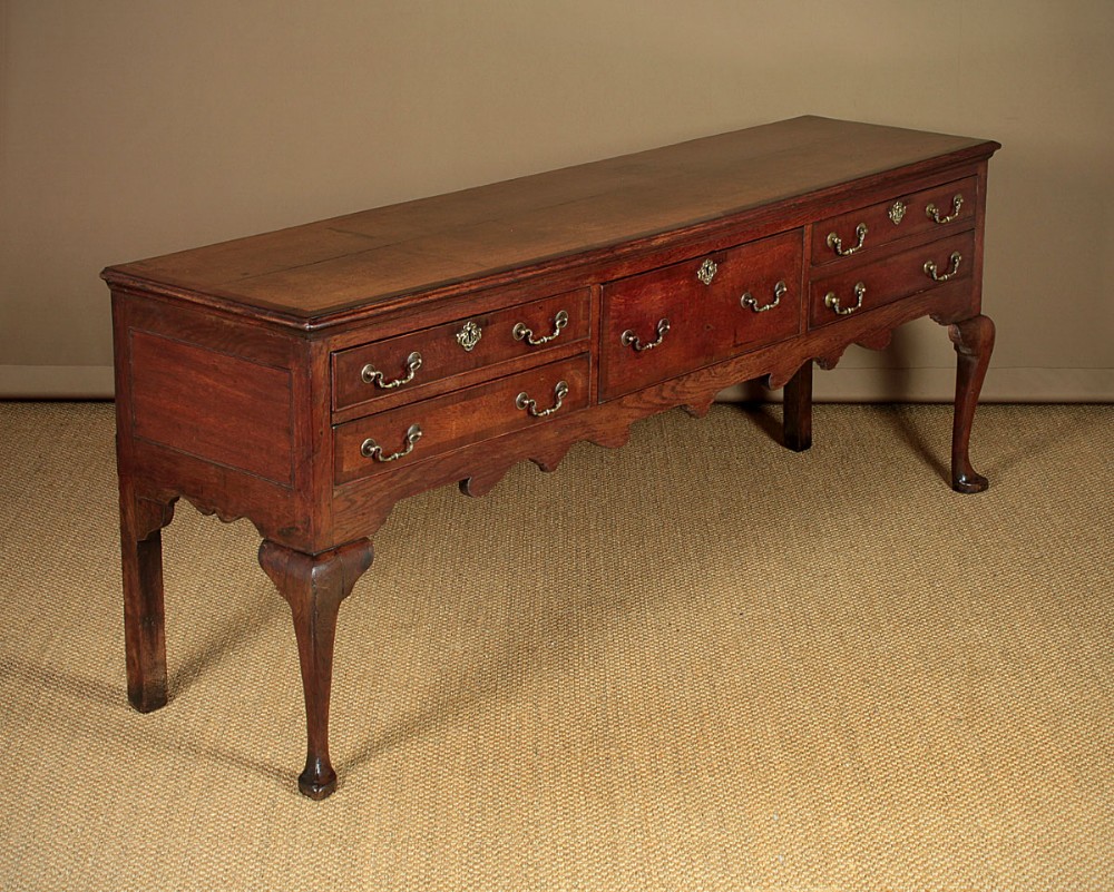 Mahogany Crossbanded Open Dresser Base c.1820.