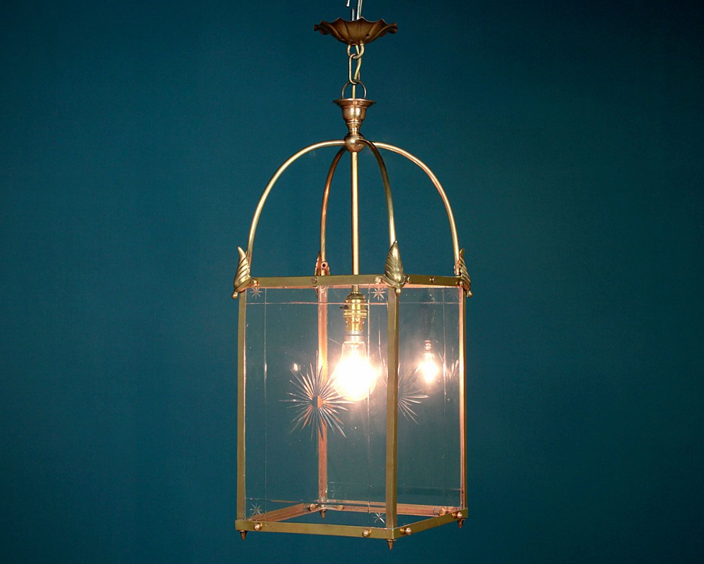 Brass Porch Lantern c.1910.