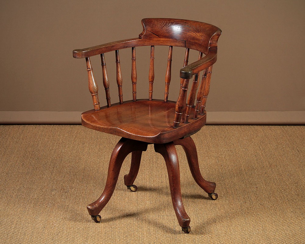 Revolving Oak Desk Chair c.1905.