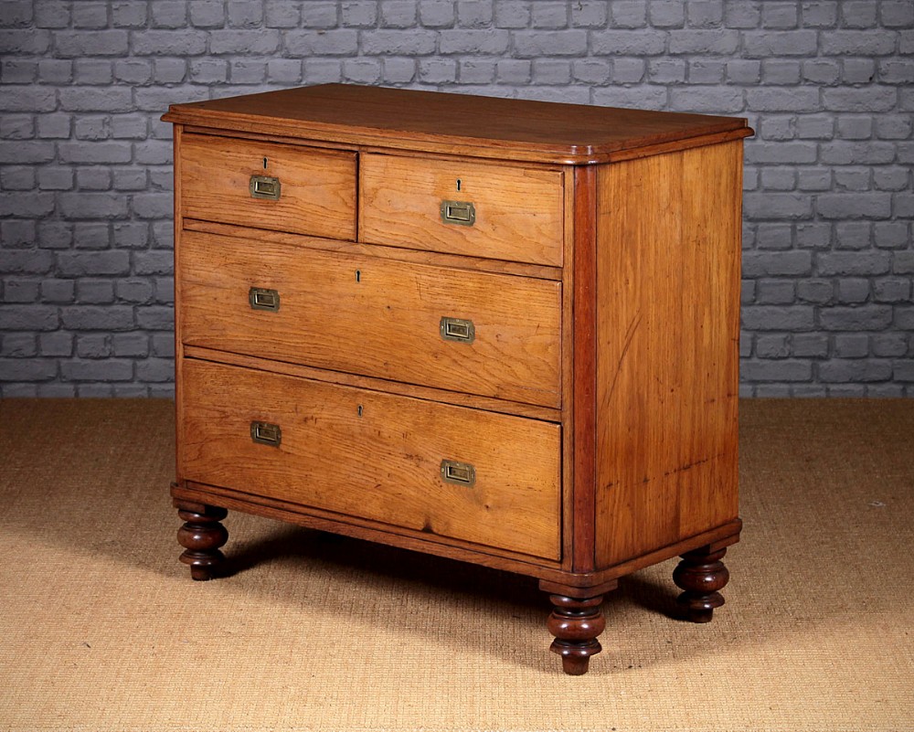 Small Campaign Style Chest of Drawers c.1880.