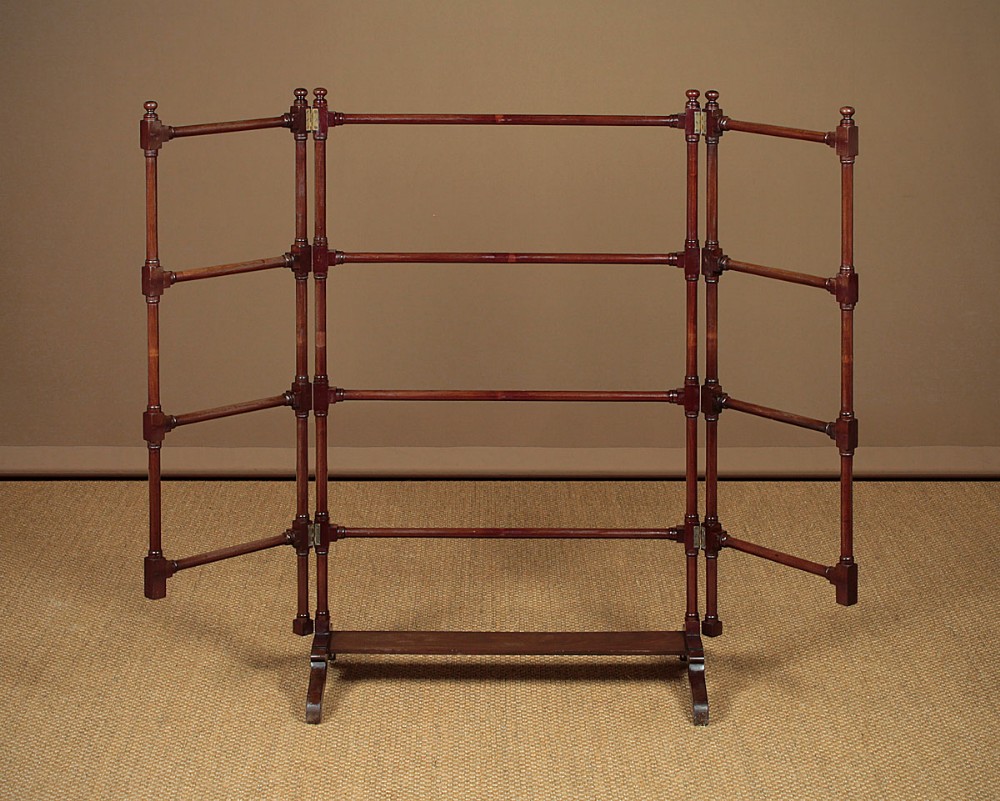 Folding Mahogany Towel Rail c.1905.