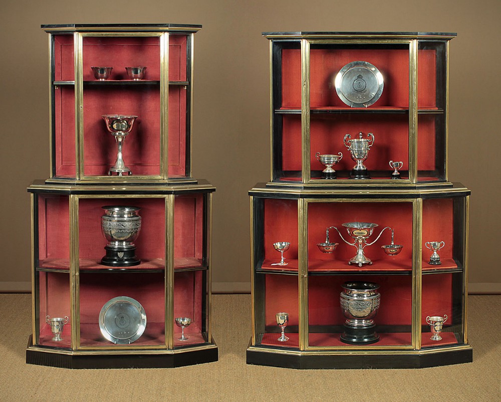 Pair of Art Deco Shop Vitrines or Display Cabinets c.1930.