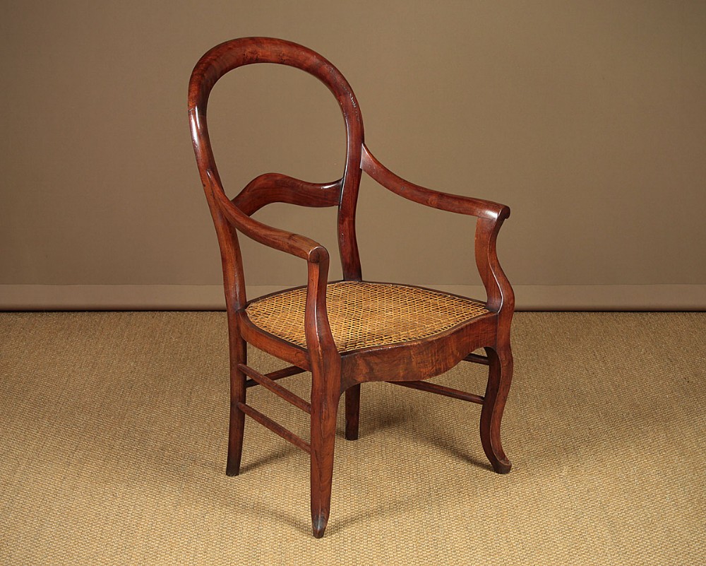 19th.c. Walnut Open Armchair c.1830.