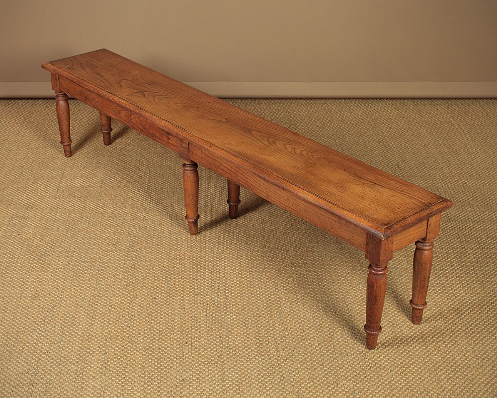 Oak Bench Or Window Seat c.1900.