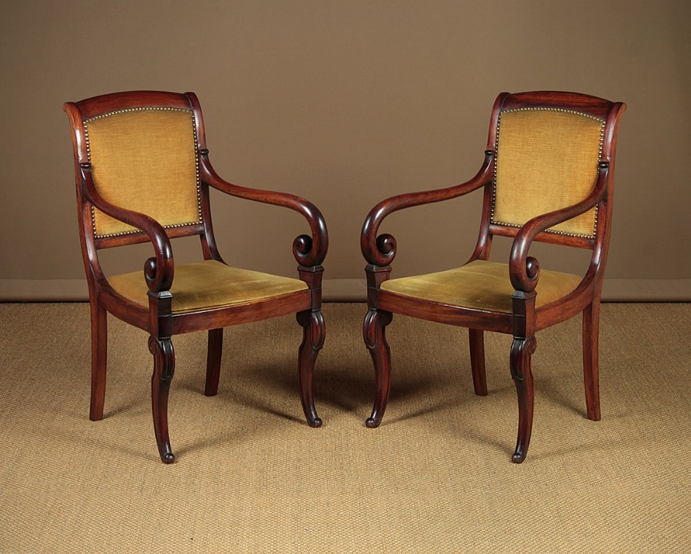 Pair of Regency Armchairs c.1830.