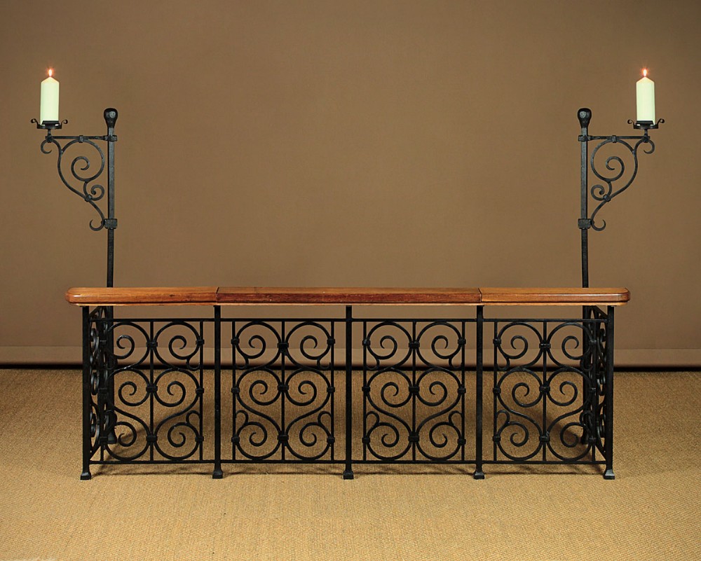 Large Wrought Iron Club Fender or Fireguard c.1910.
