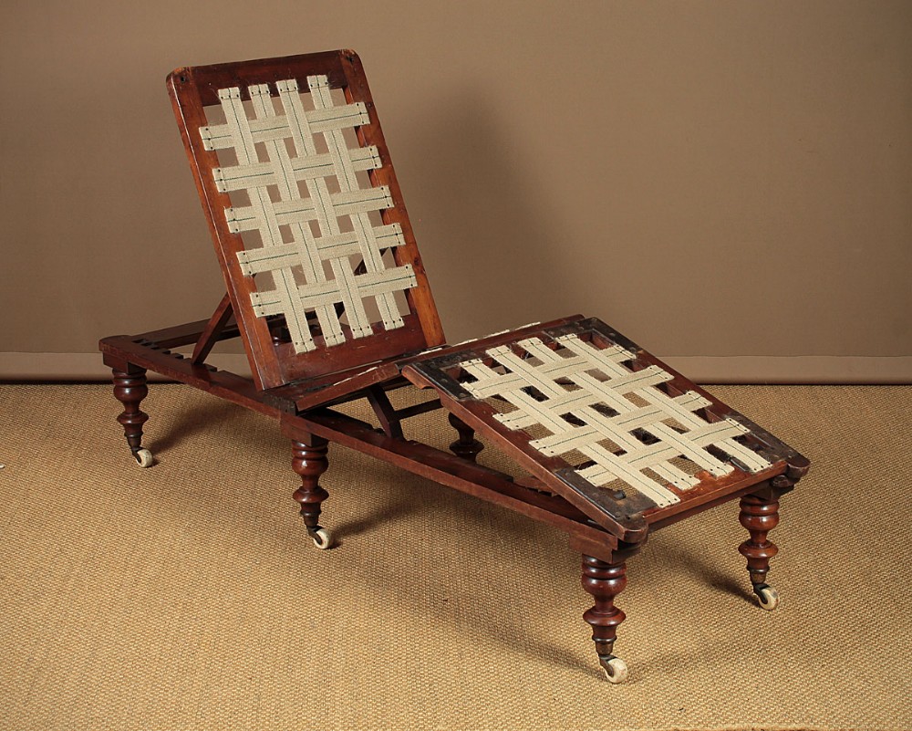 Military Campaign Style Folding Day Bed c.1870.