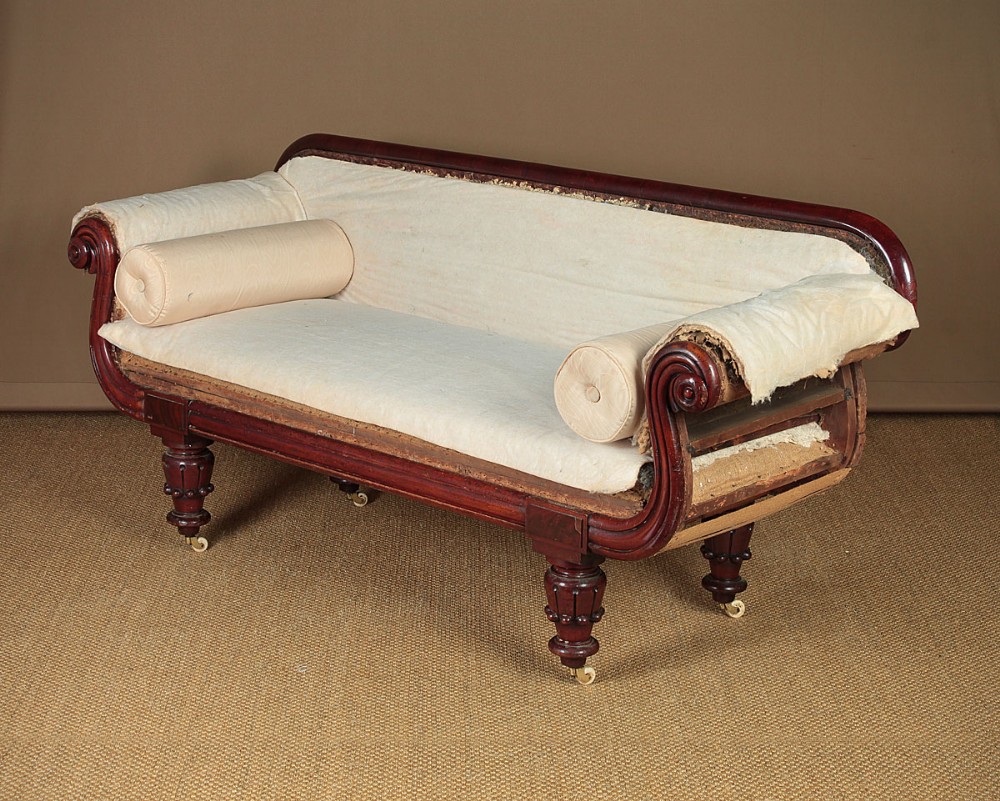 William IV Mahogany Scroll End Sofa c.1830.