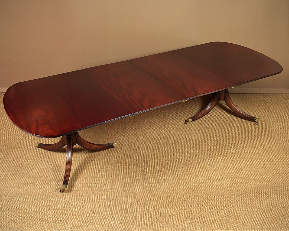 12 Seater Mahogany Pedestal Dining Table c.1930.