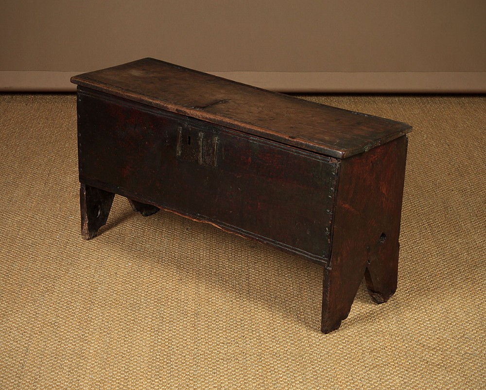 17th.c. Oak Six Plank Chest c.1630.