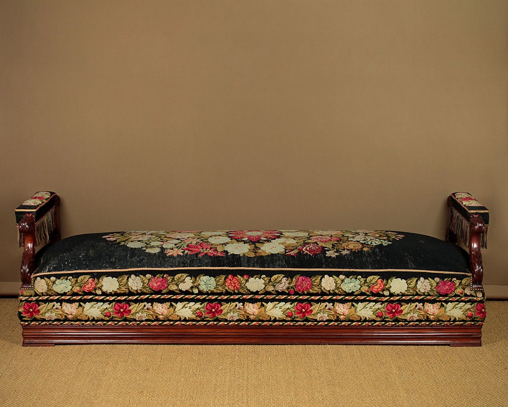Long Window Seat with Original Covers c.1860
