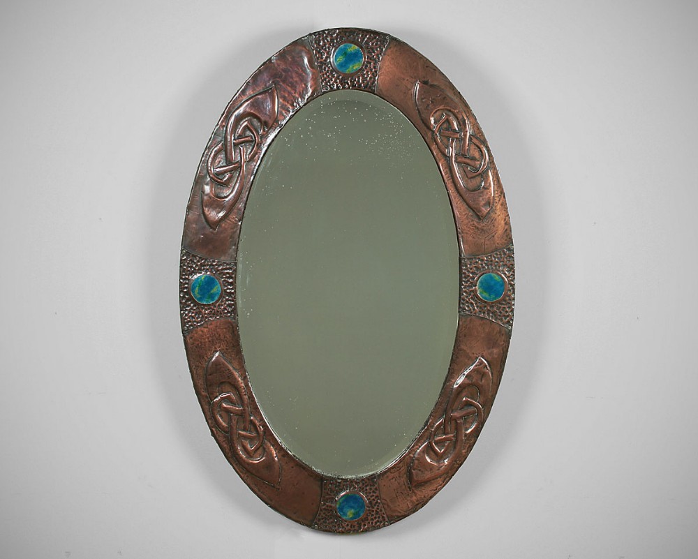 Arts & Crafts Copper Mirror c.1890.