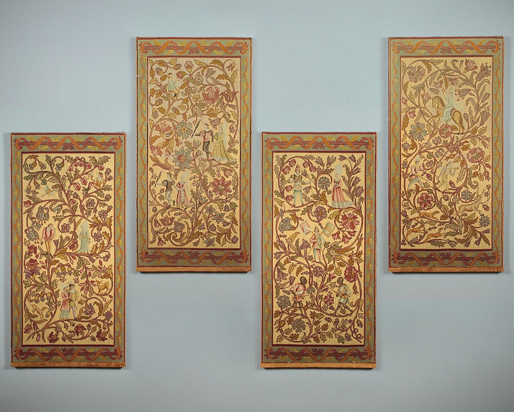 Set of Four Tapestry Panels c.1880.