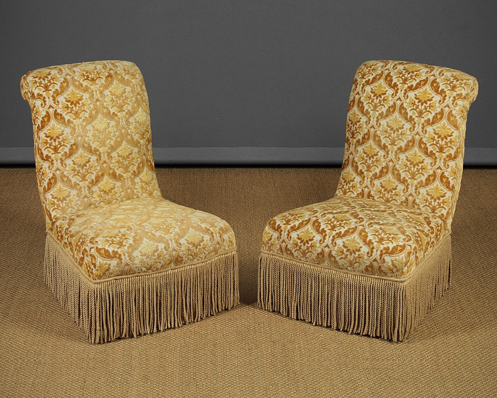 Pair of Low Bedroom Chairs c.1900.