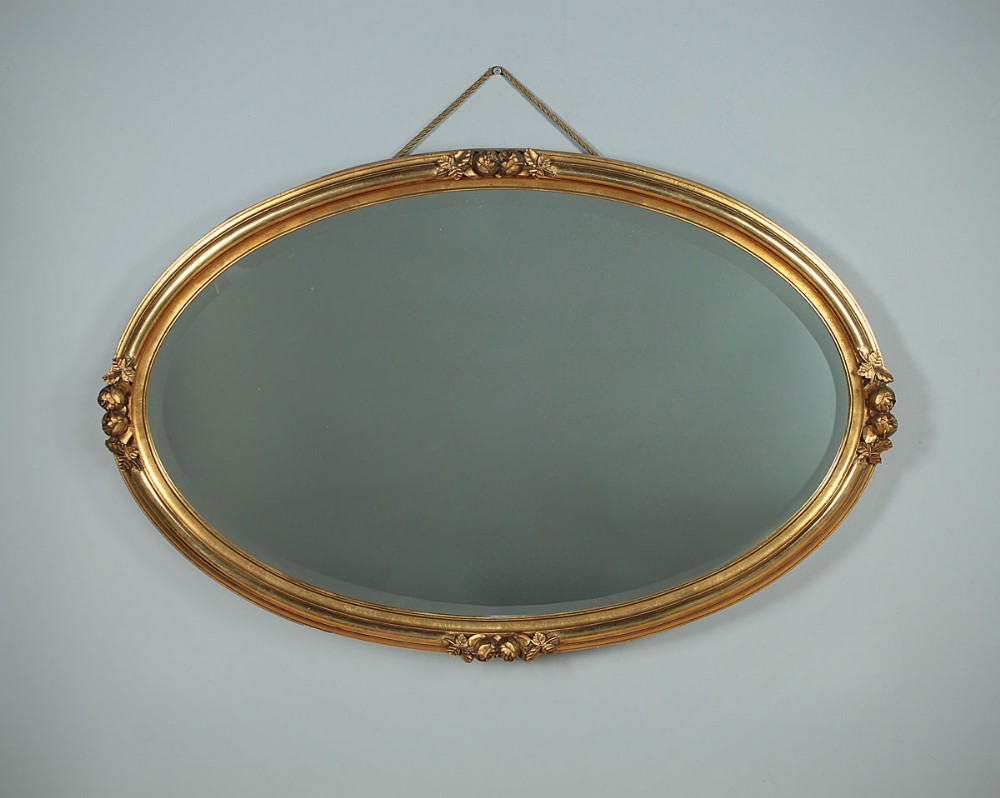 Oval Gilded Wall Mirror c.1910.