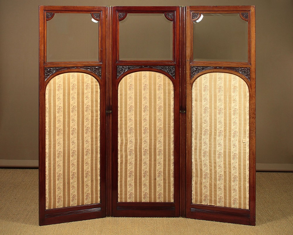 Three Panel Folding Screen c.1905.
