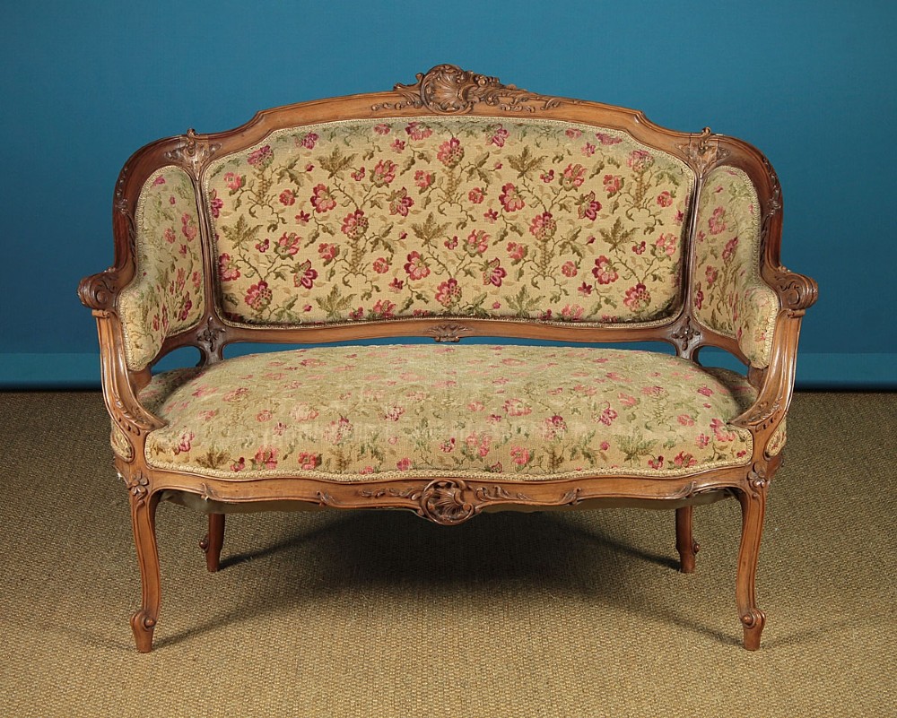 Small Belle Epoque Salon Sofa c.1900.